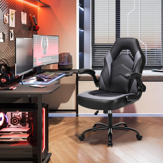 Ergonomic Office Computer/Home Gaming Desk Chair with Flip-up Armrest