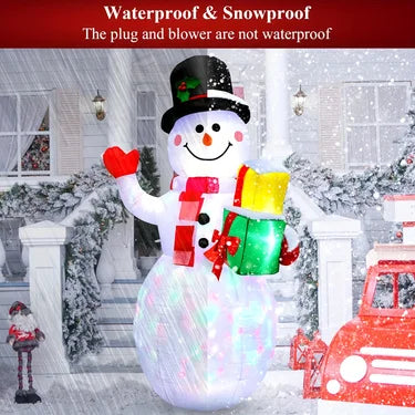 5FT Inflatable Snowman Built-in LED Light Holiday Ornament