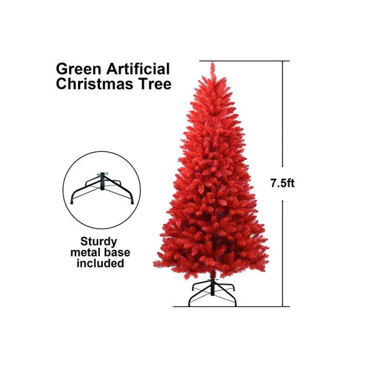 6FT Red Tree, 804 Tips, and Metal Stand