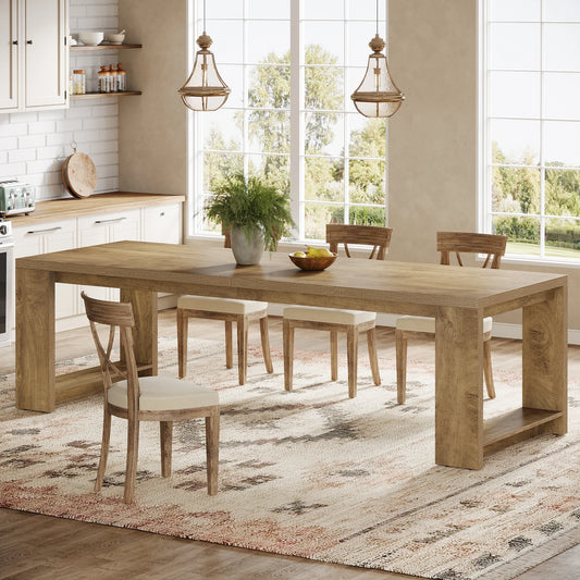 86.61-Inch Dining Table for 6-8 People