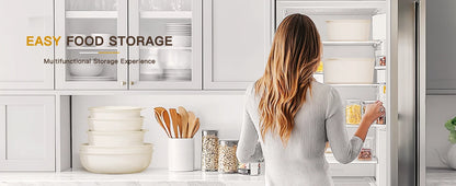 21 Pc Non-Stick, Ceramic Cookware, Sensor Handles, Milky white