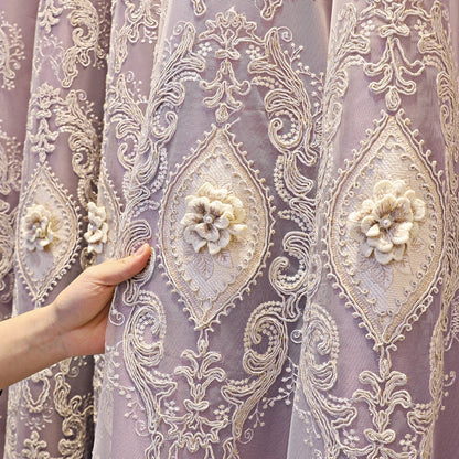 1PC Vintage-style Embroidered Curtains