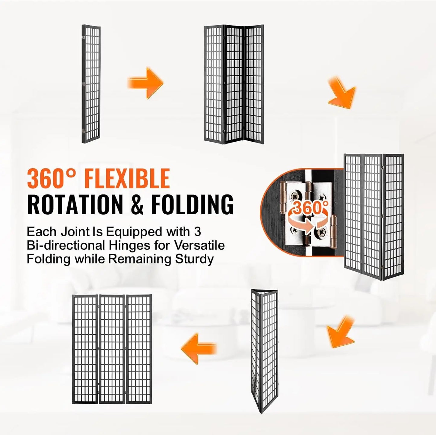 3 Panel Japanese Room Divider