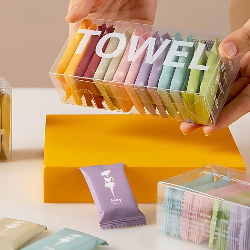 100% Cotton Disposable Facial Towels, Individually Packaged