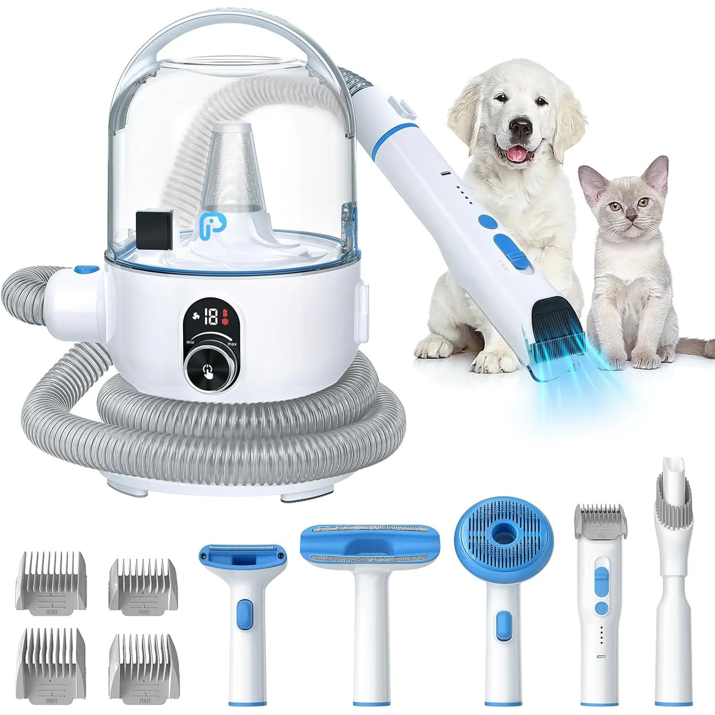 Pet Grooming Kit with Tools and Vacuum