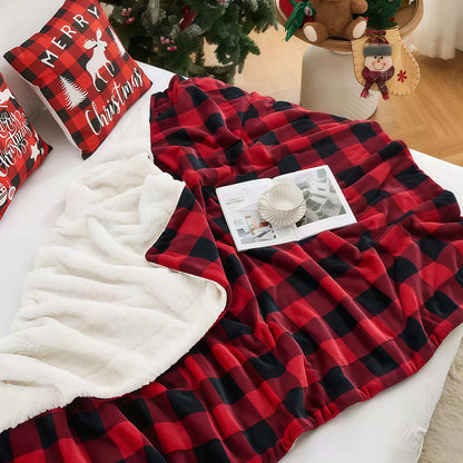 Cozy Fleece Buffalo Plaid Blanket