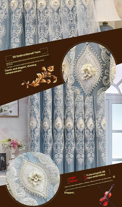 1PC Vintage-style Embroidered Curtains