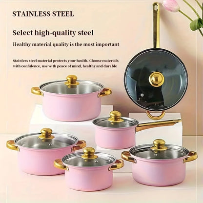 12-Piece Stainless Steel Nonstick Induction Cookware