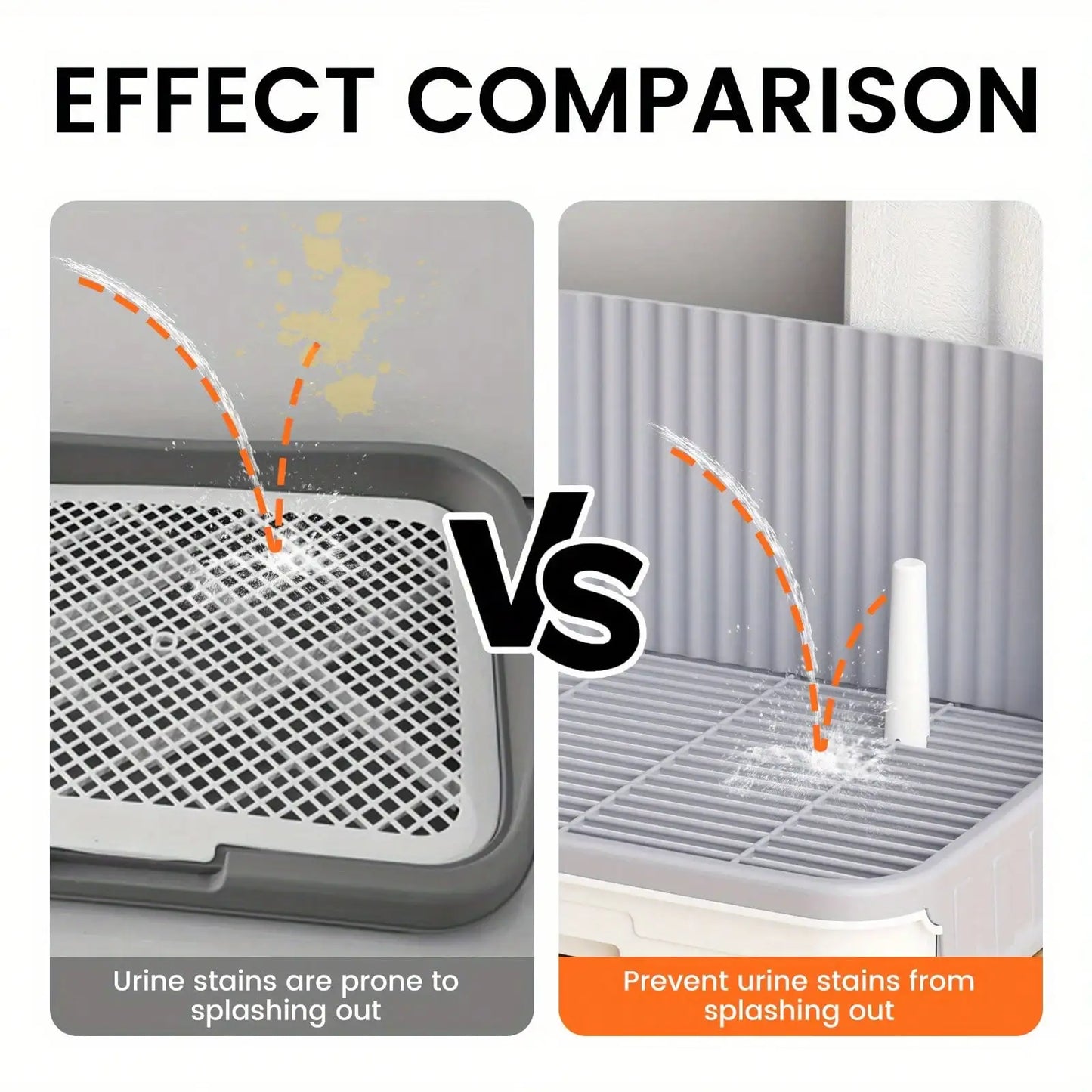 Indoor Dog Potty Tray with Protection Wall