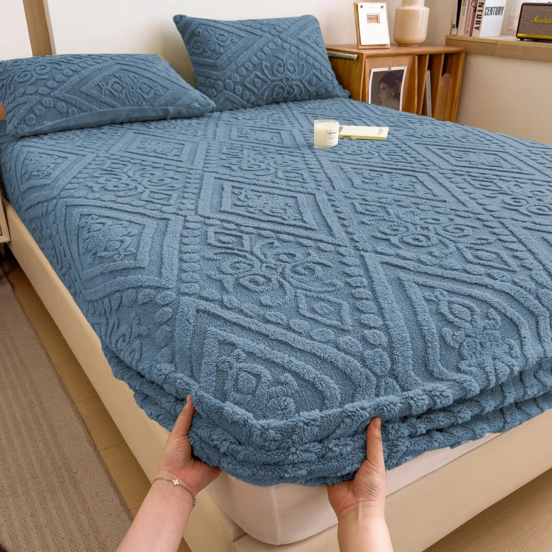 Elastic Mattress Protector Fitted Cover Sheets, Double, Queen, King