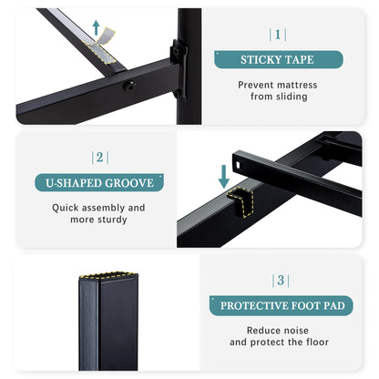 14 Inch Metal Platform Bed Frame