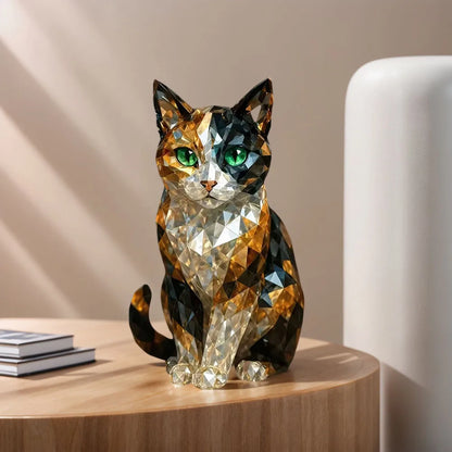 Crystal Animal Cat/Dog Figurines for Home, Office