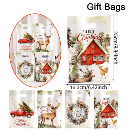 10/20/50pcs Holiday Candy and Gift Packaging Bags