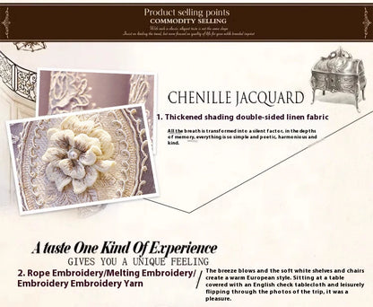 1PC Vintage-style Embroidered Curtains