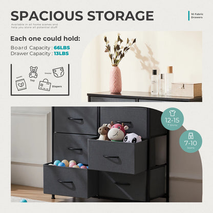 Bedside Nightstand Storage Cabinet With Steel Frame