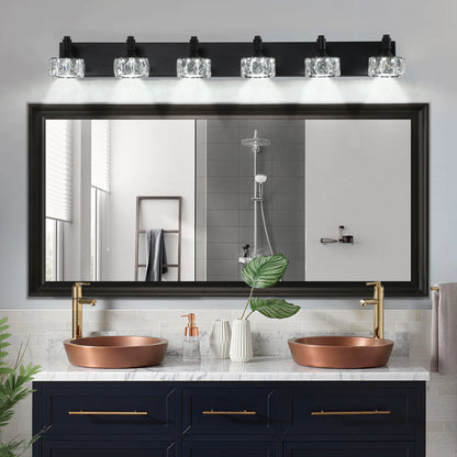 LED 6-Light Matte Black Vanity