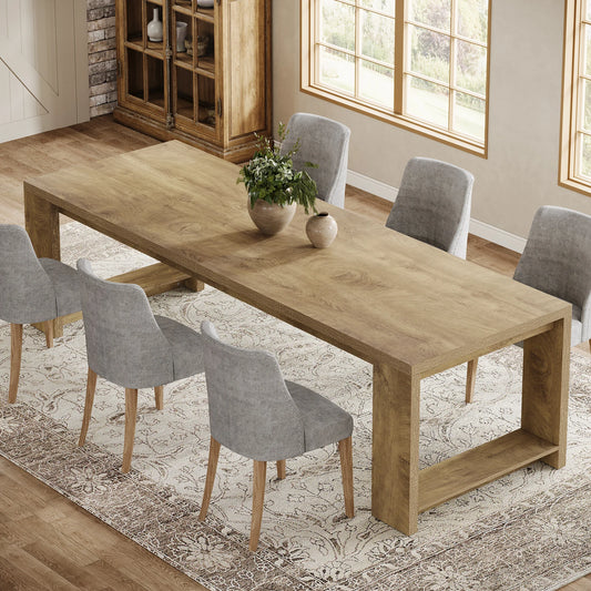 86.61-Inch Dining Table for 6-8 People