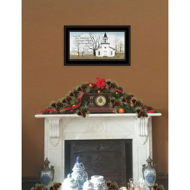 "I Can Do All Things..." Black Framed Print