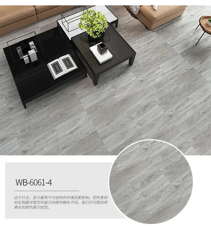 10Pcs 40x15cm PVC Self-adhesive Wood Grain Floor Stickers