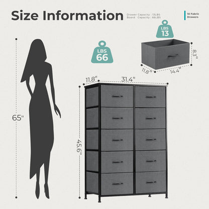 Bedside Nightstand Storage Cabinet With Steel Frame