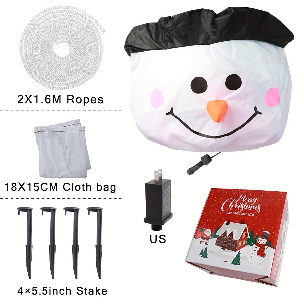 5FT Inflatable Snowman Built-in LED Light Holiday Ornament