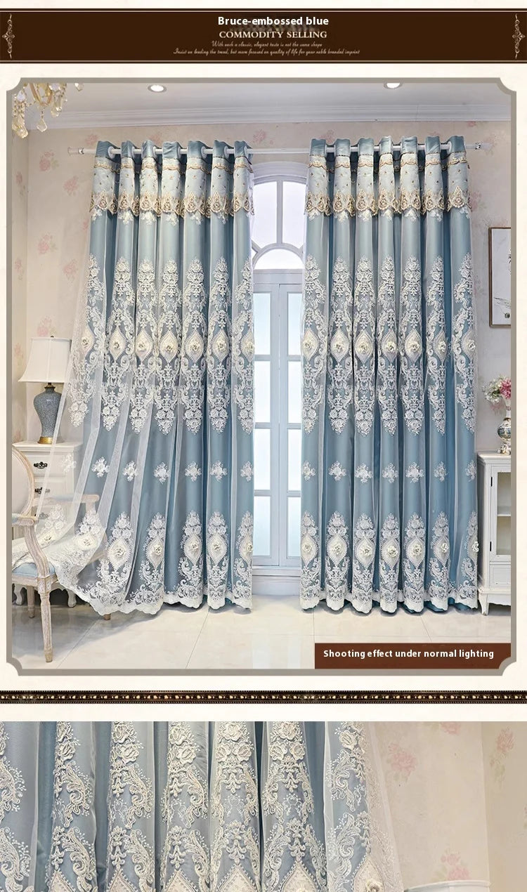 1PC Vintage-style Embroidered Curtains