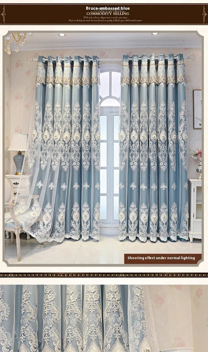 1PC Vintage-style Embroidered Curtains
