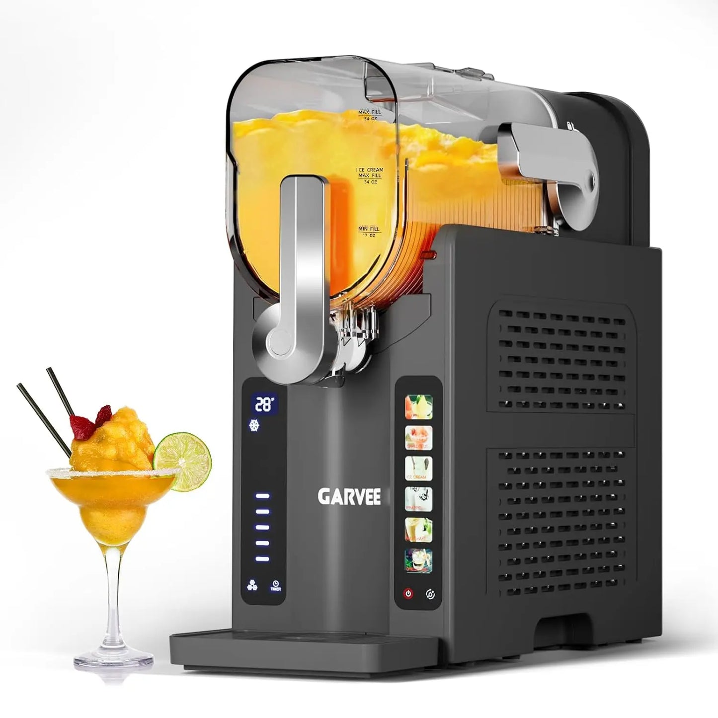 Slushie Machine with LED Display & 6 Pre-Settings, No Ice Needed