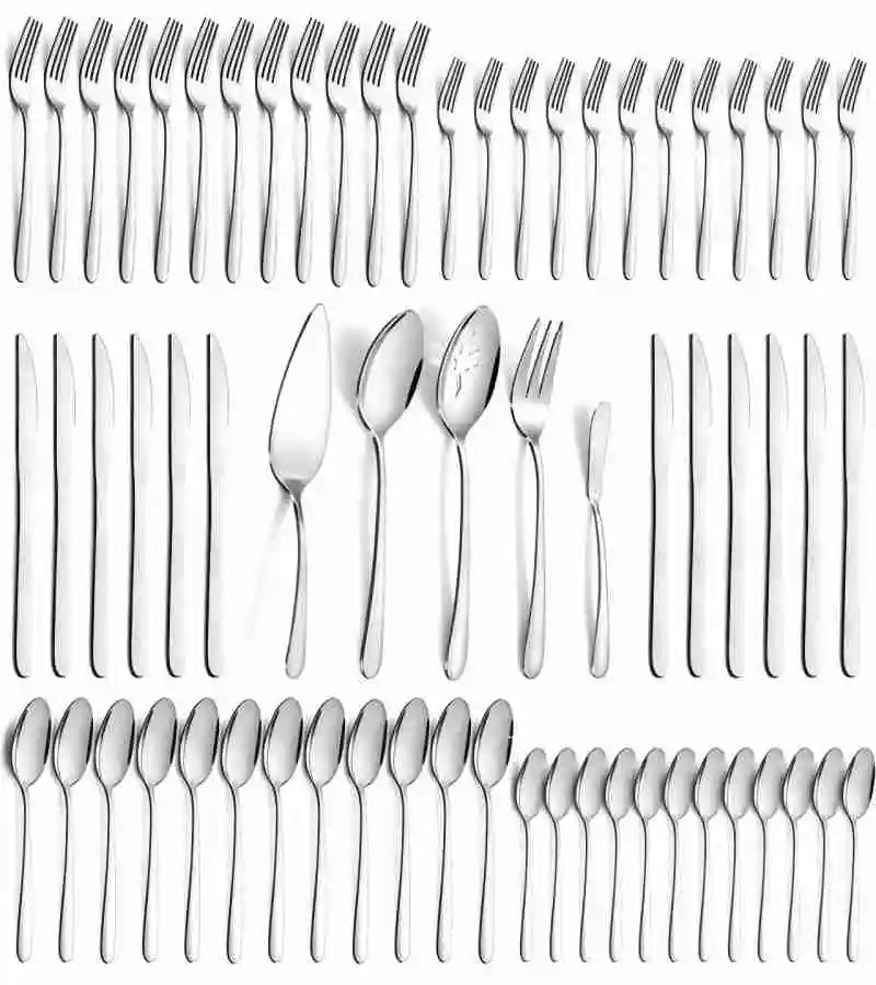 65 Pcs Stainless Steel Flatware/Serving Set for 12