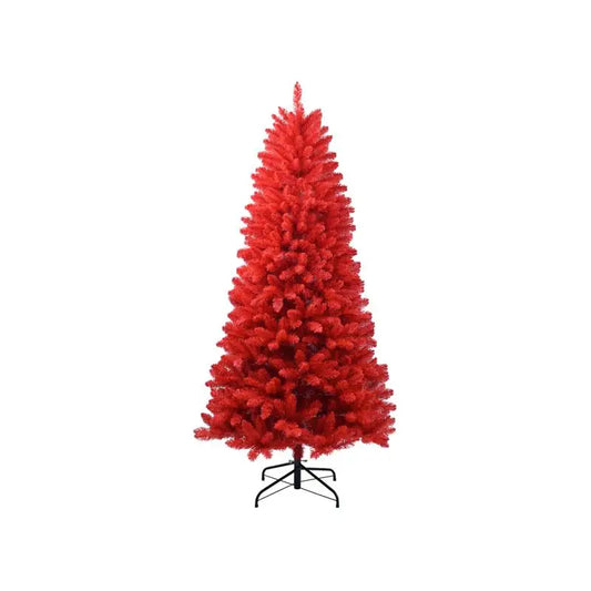 6FT Red Tree, 804 Tips, and Metal Stand