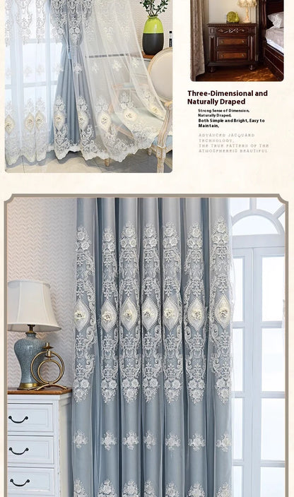 1PC Vintage-style Embroidered Curtains