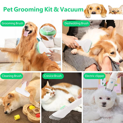 Pet Grooming Kit with Tools and Vacuum