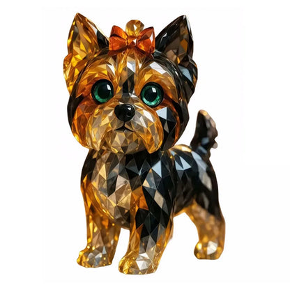 Crystal Animal Cat/Dog Figurines for Home, Office