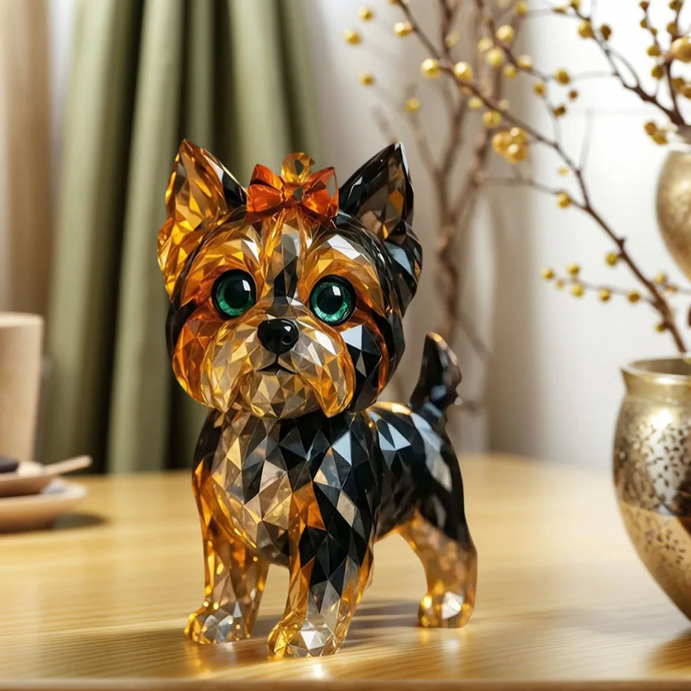 Crystal Animal Cat/Dog Figurines for Home, Office