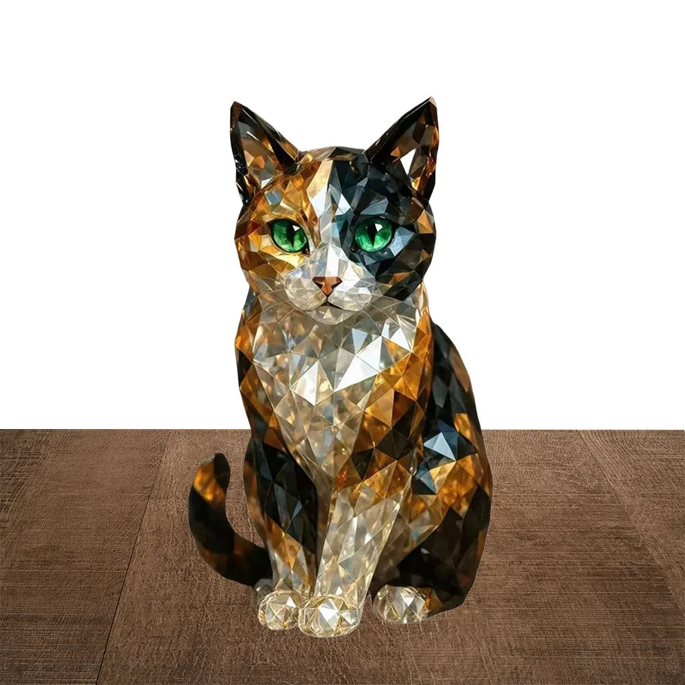 Crystal Animal Cat/Dog Figurines for Home, Office