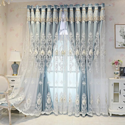 1PC Vintage-style Embroidered Curtains