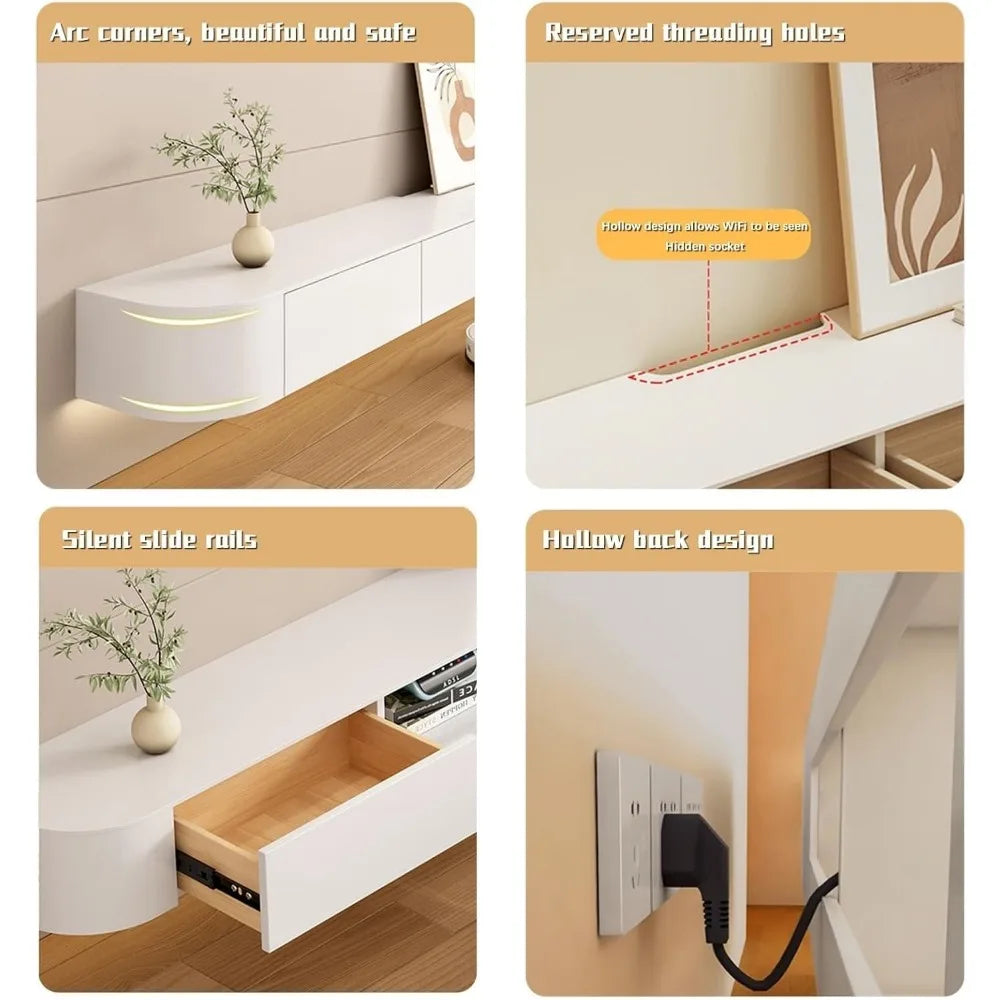 Floating TV Stand with Media Console