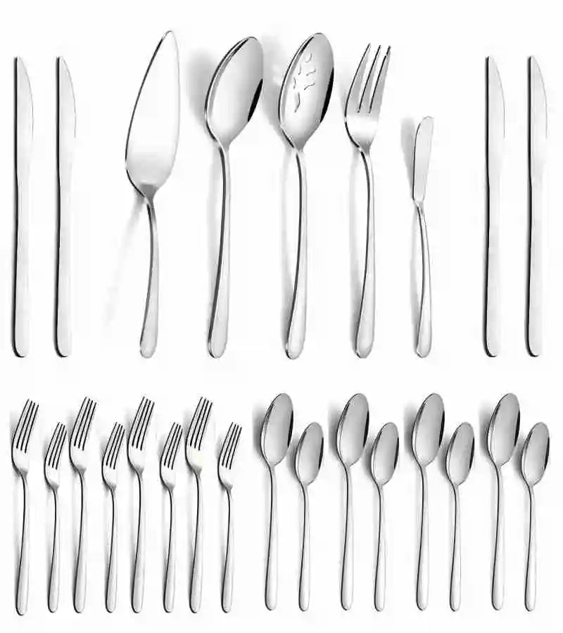 65 Pcs Stainless Steel Flatware/Serving Set for 12