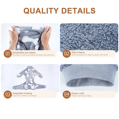 Pet Fleece Jumpsuit/Pajamas/Overalls