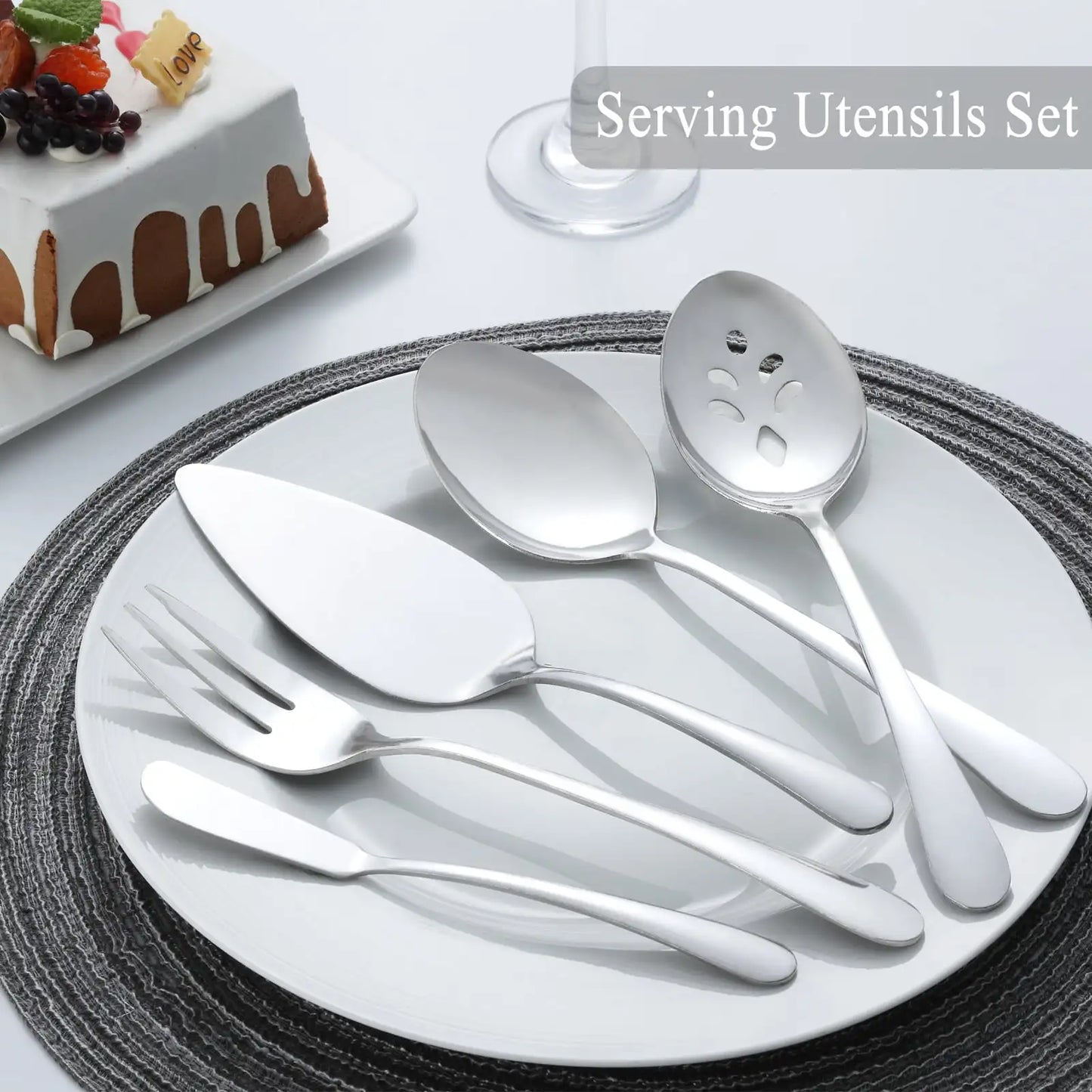 65 Pcs Stainless Steel Flatware/Serving Set for 12