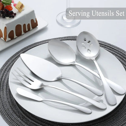 65 Pcs Stainless Steel Flatware/Serving Set for 12