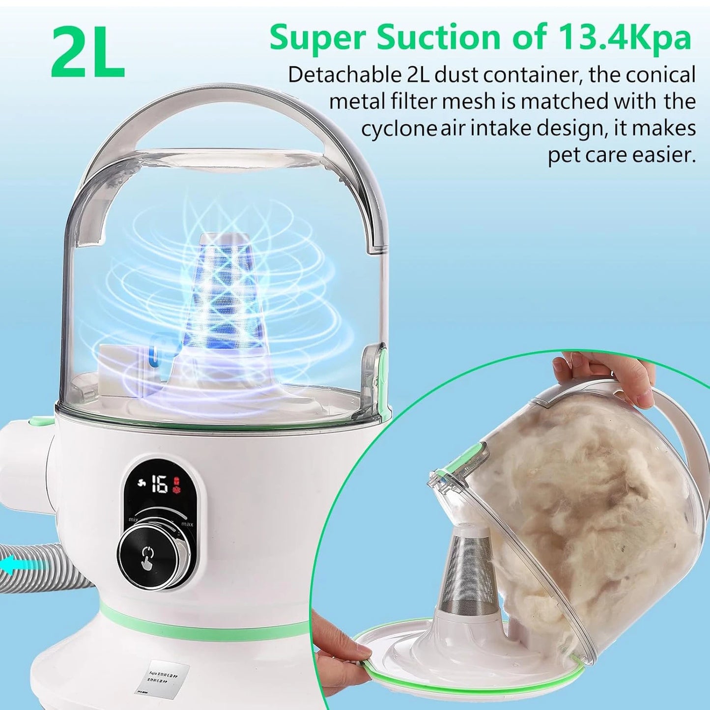 Pet Grooming Kit with Tools and Vacuum