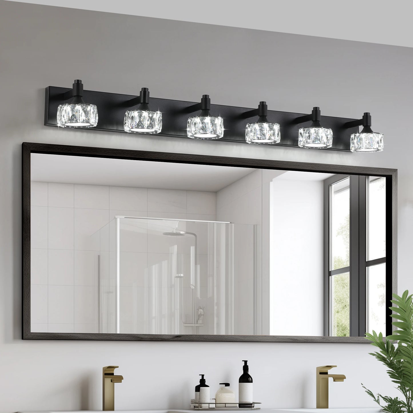 LED 6-Light Matte Black Vanity