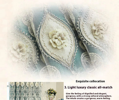 1PC Vintage-style Embroidered Curtains