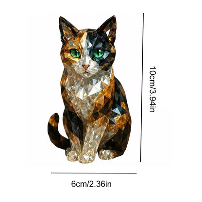 Crystal Animal Cat/Dog Figurines for Home, Office