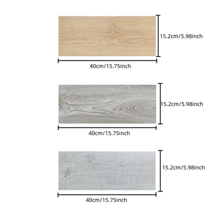 10Pcs 40x15cm PVC Self-adhesive Wood Grain Floor Stickers