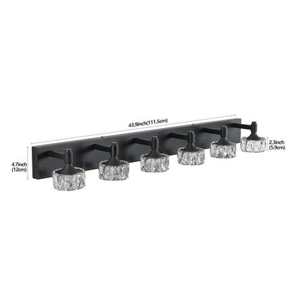 LED 6-Light Matte Black Vanity