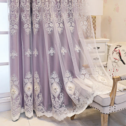 1PC Vintage-style Embroidered Curtains