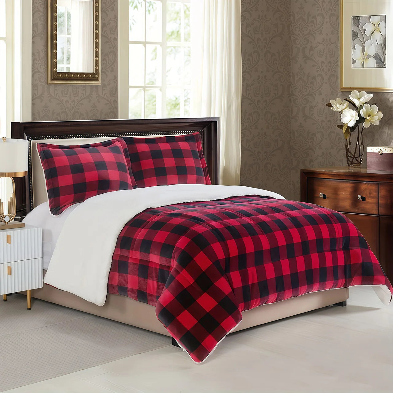 Cozy Fleece Buffalo Plaid Blanket