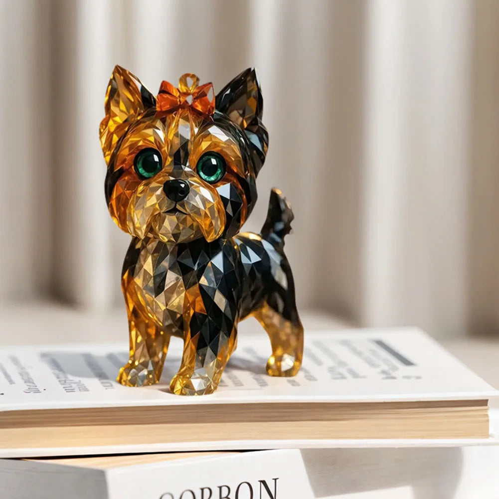 Crystal Animal Cat/Dog Figurines for Home, Office